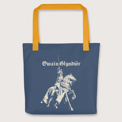 Yellow Owain Glyndŵr Statue Bag - history buff gift by HistoHead