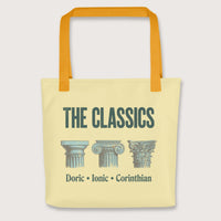 Yellow The Classics Doric Ionic Corinthian Bag - history buff gift by HistoHead