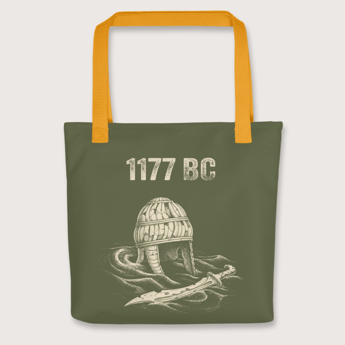 Yellow 1177 BC Bag - history buff gift by HistoHead