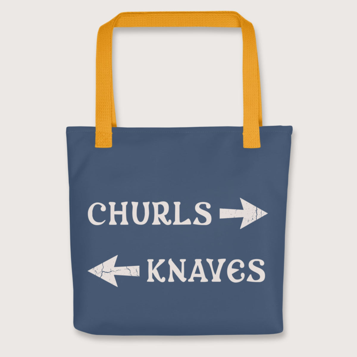 Yellow Churls or Knaves Bag - history buff gift by HistoHead