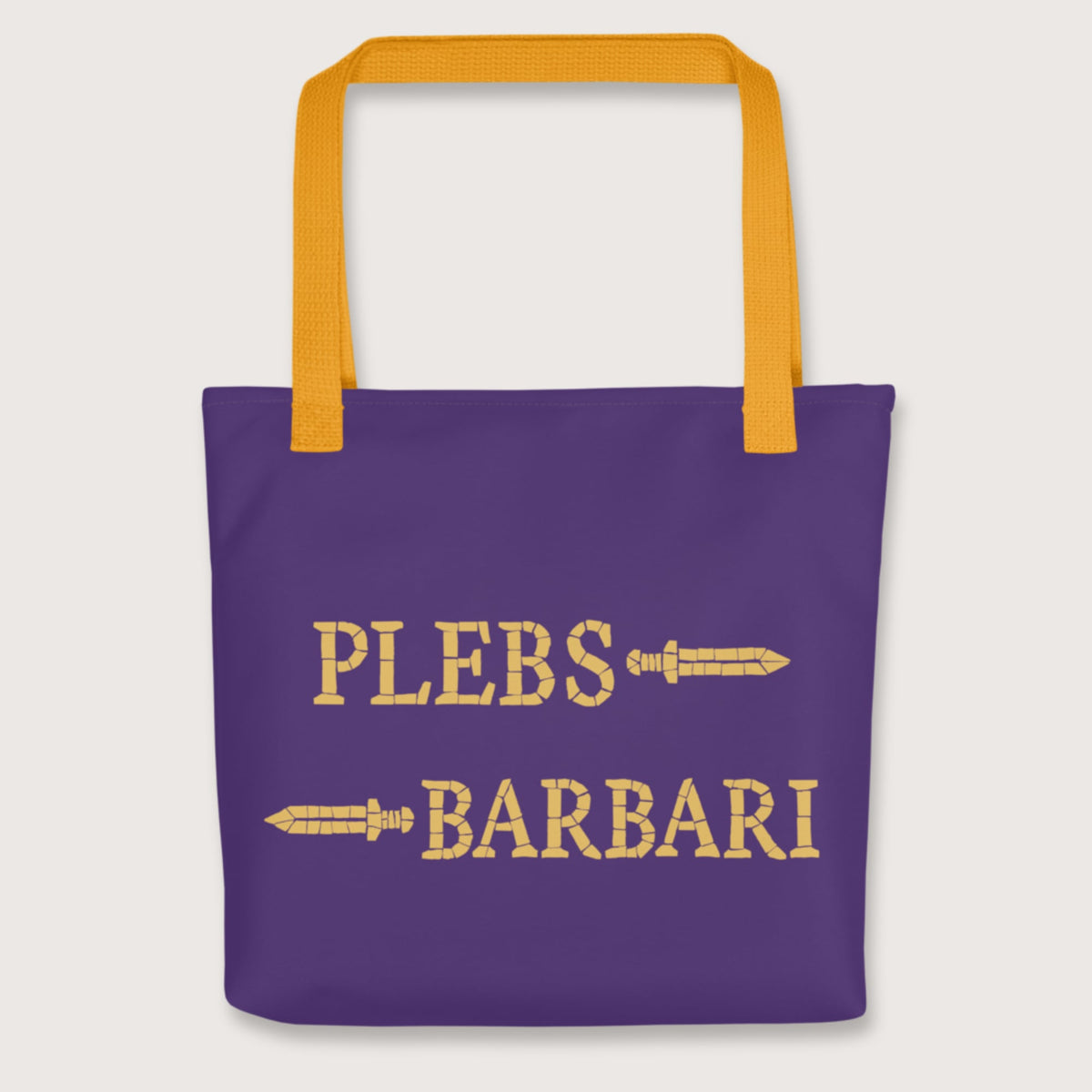 Yellow Mosaic Plebs or Barbari Bag - history buff gift by HistoHead