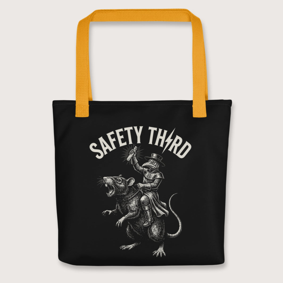 Yellow Plague Doctor Safety Third Bag - history buff gift by HistoHead