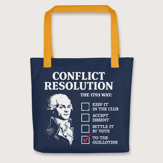Yellow Robespierre's Conflict Resolution Bag - history buff gift by HistoHead
