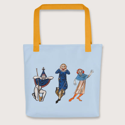 Yellow Medieval Fun Time Bag - history buff gift by HistoHead