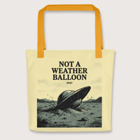 Yellow Roswell Weather Balloon Bag - history buff gift by HistoHead