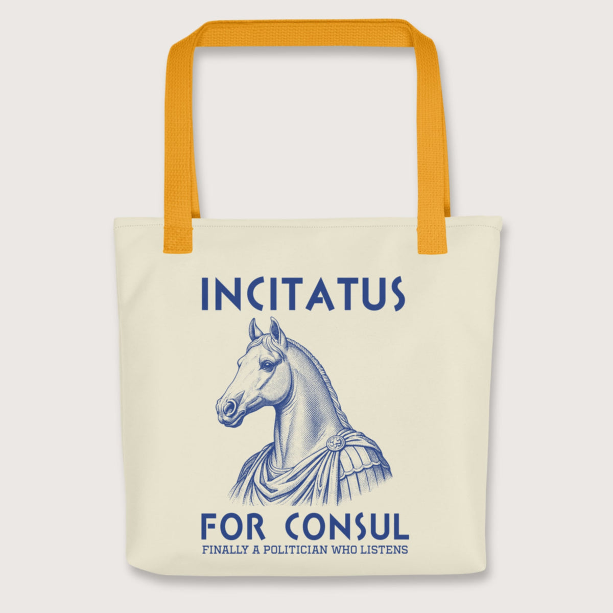 Yellow Incitatus For Consul Bag - history buff gift by HistoHead