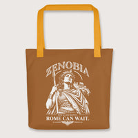 Yellow Zenobia With All Due Respect Rome Can Wait Bag - history buff gift by HistoHead