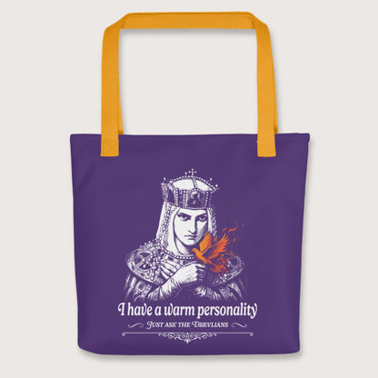 Yellow Olga of Kiev I Have a Warm Personality Bag - history buff gift by HistoHead