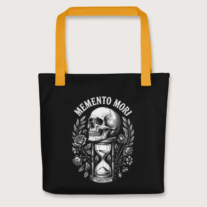 Yellow Memento Mori Tempus Fugit Bag - history buff gift by HistoHead