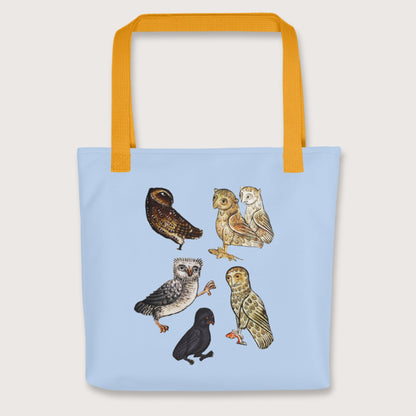 Yellow Weird Medieval Owls Bag - history buff gift by HistoHead