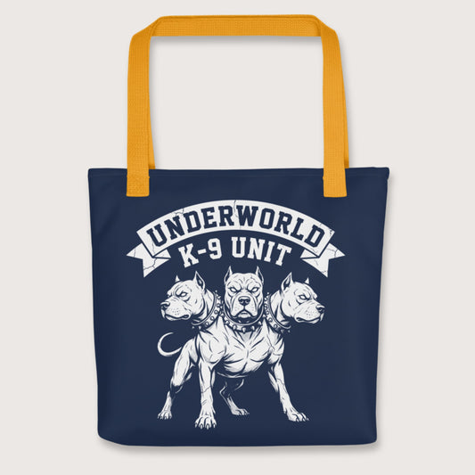 Yellow Cerberus Underworld K-9 Unit Bag - history buff gift by HistoHead