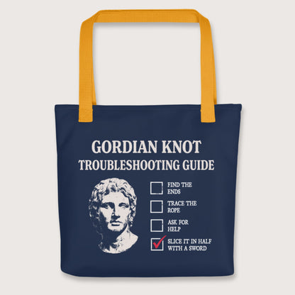 Yellow Alexander's Gordian Knot Guide Bag - history buff gift by HistoHead