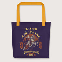 Yellow Eleanor of Aquitaine Second Crusade Tour Bag - history buff gift by HistoHead