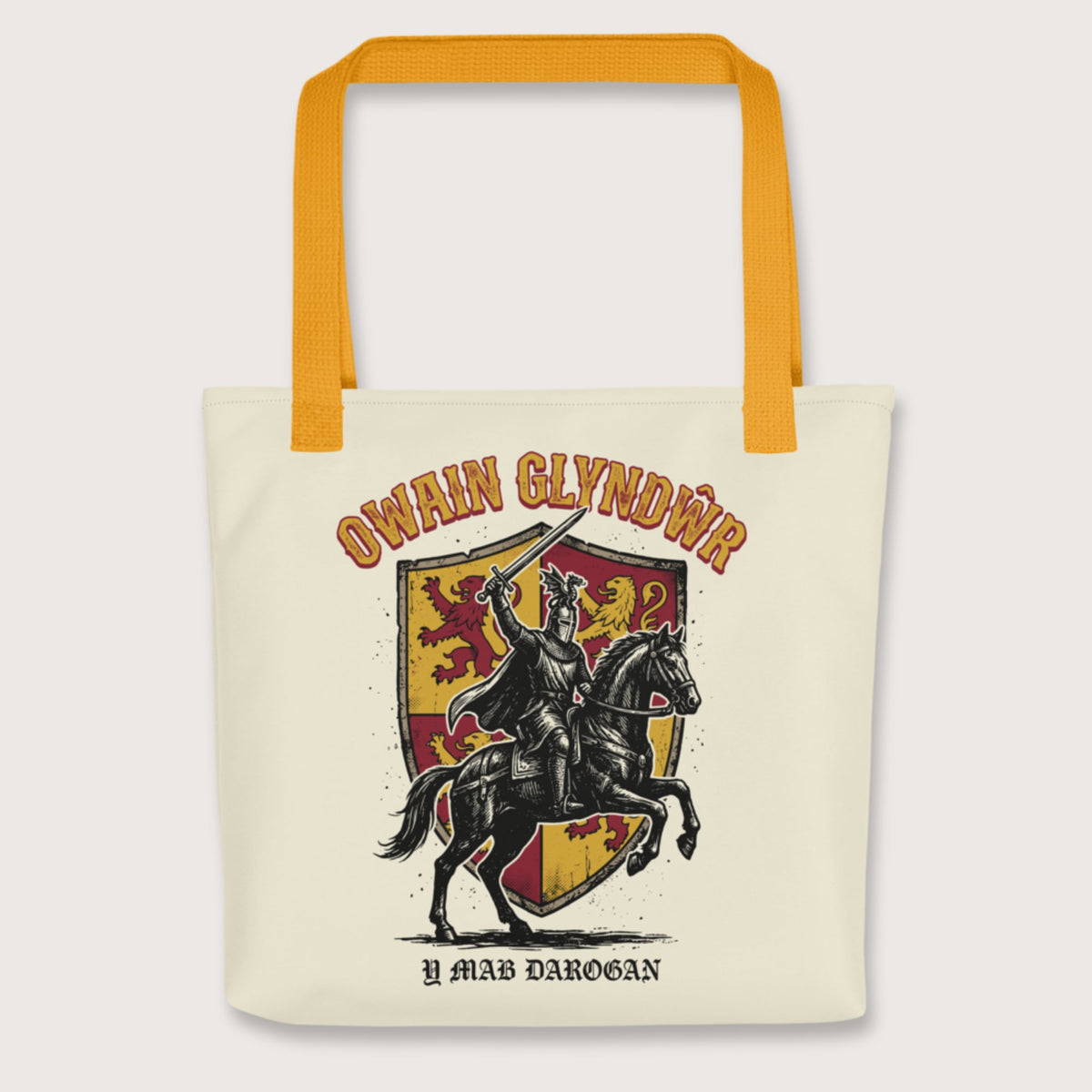 Yellow Owain Glyndwr Bag - history buff gift by HistoHead