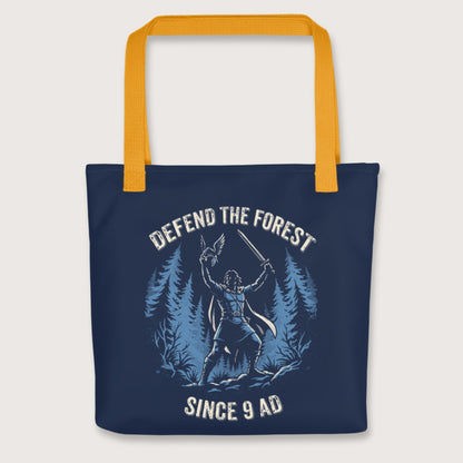 Yellow Defend the Forest Bag - history buff gift by HistoHead