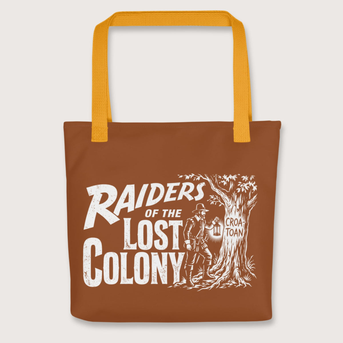Yellow Raiders of the Lost Colony Bag - history buff gift by HistoHead