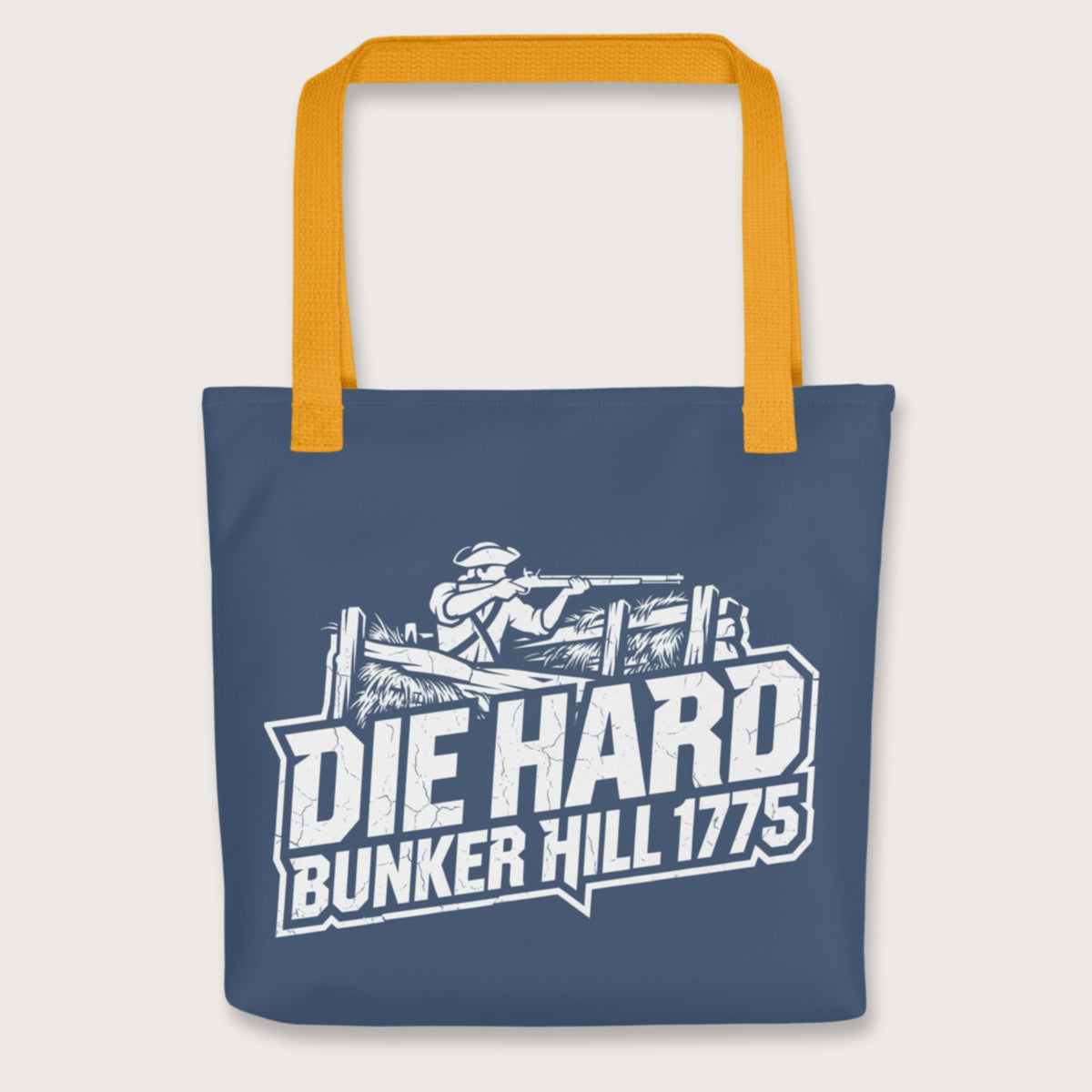 Yellow Die Hard Bunker Hill 1775 Bag - history buff gift by HistoHead