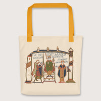 Yellow Here Sits Throned Harold King of the English Bayeux Tapestry Bag - history buff gift by HistoHead