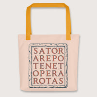Yellow Sator Rotas Bag - history buff gift by HistoHead