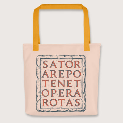 Yellow Sator Rotas Bag - history buff gift by HistoHead