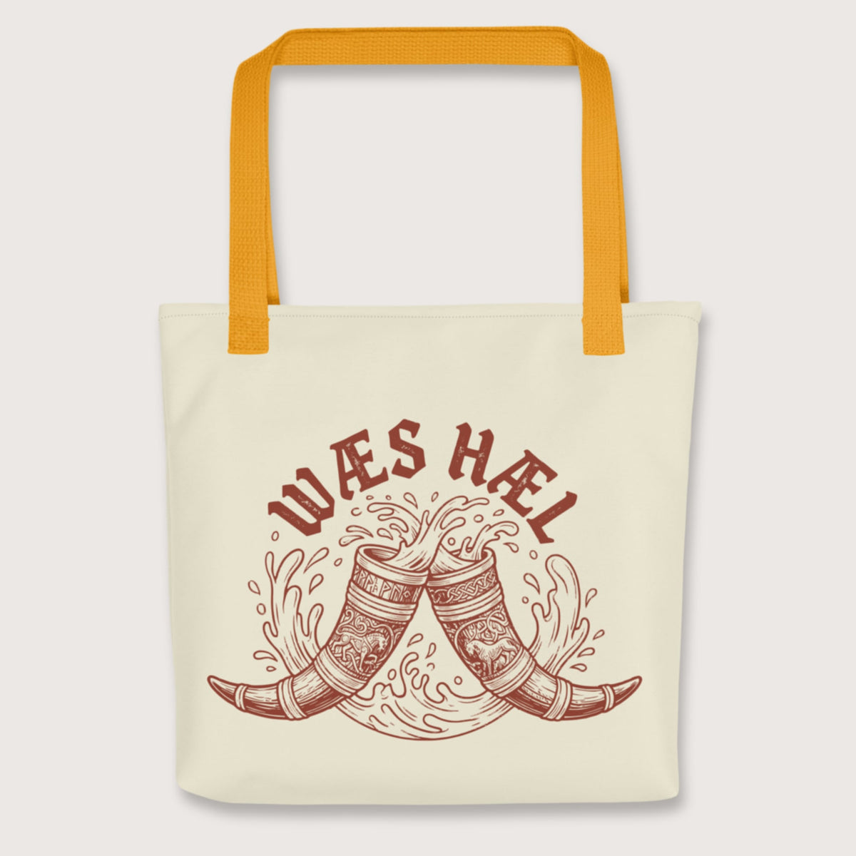 Yellow Wæs Hæl Bag - history buff gift by HistoHead