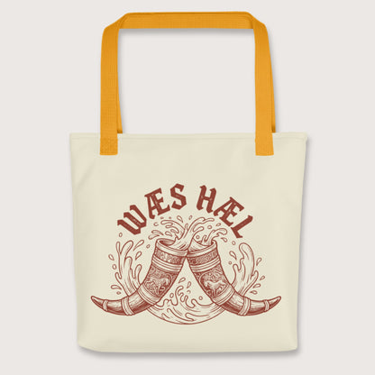 Yellow Wæs Hæl Bag - history buff gift by HistoHead