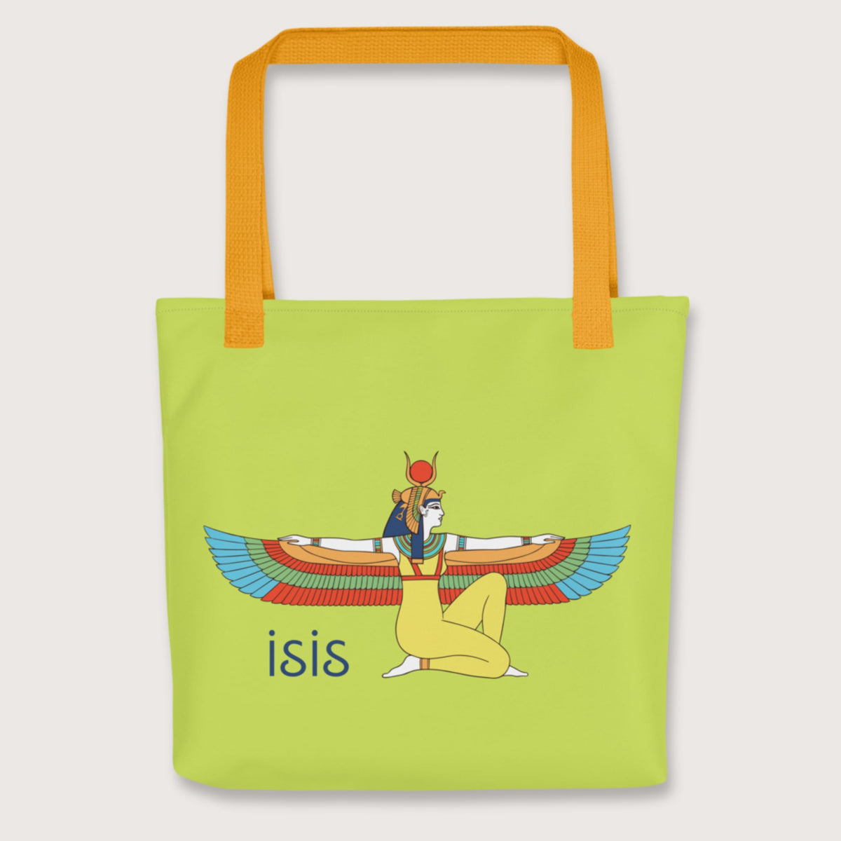 Yellow Egyptian Goddess Isis Bag - history buff gift by HistoHead