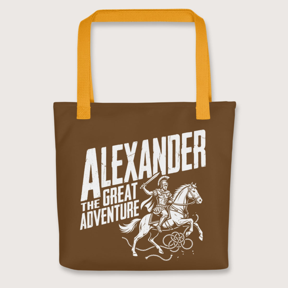 Yellow Alexander the Great Adventure Bag - history buff gift by HistoHead