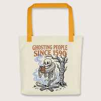 Yellow Roanoke Colony Ghosting Since 1590 Bag - history buff gift by HistoHead