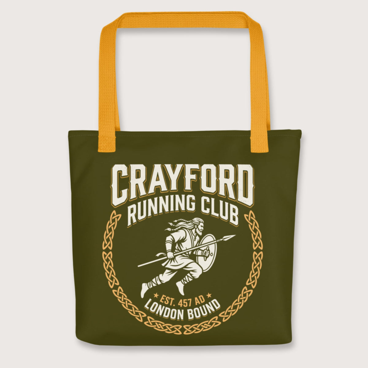Yellow Crayford Running Club Bag - history buff gift by HistoHead