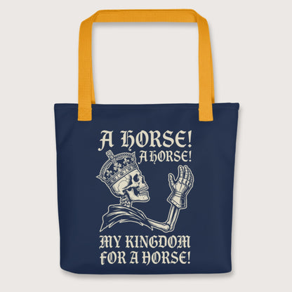 Yellow My Kingdom for a Horse Bag - history buff gift by HistoHead