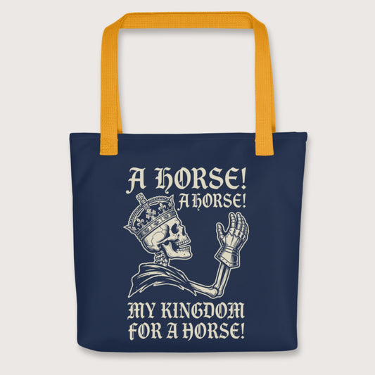 Yellow My Kingdom for a Horse Bag - history buff gift by HistoHead