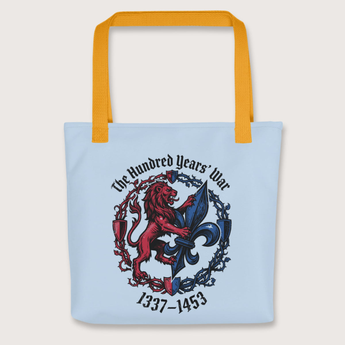 Yellow The Hundred Years' War Bag - history buff gift by HistoHead