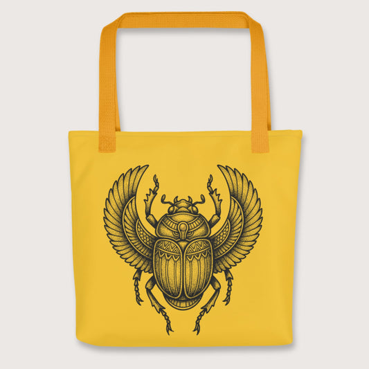 Yellow Khepri God of Rebirth Bag - history buff gift by HistoHead