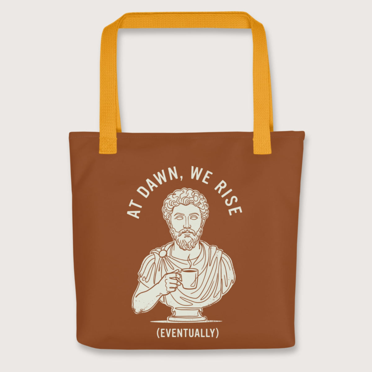 Yellow At Dawn We Rise Bag - history buff gift by HistoHead