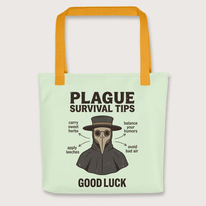 Yellow Plague Survival Tips Bag - history buff gift by HistoHead