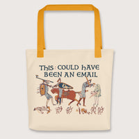 Yellow Bayeux Tapestry This Could Have Been an Email Bag - history buff gift by HistoHead