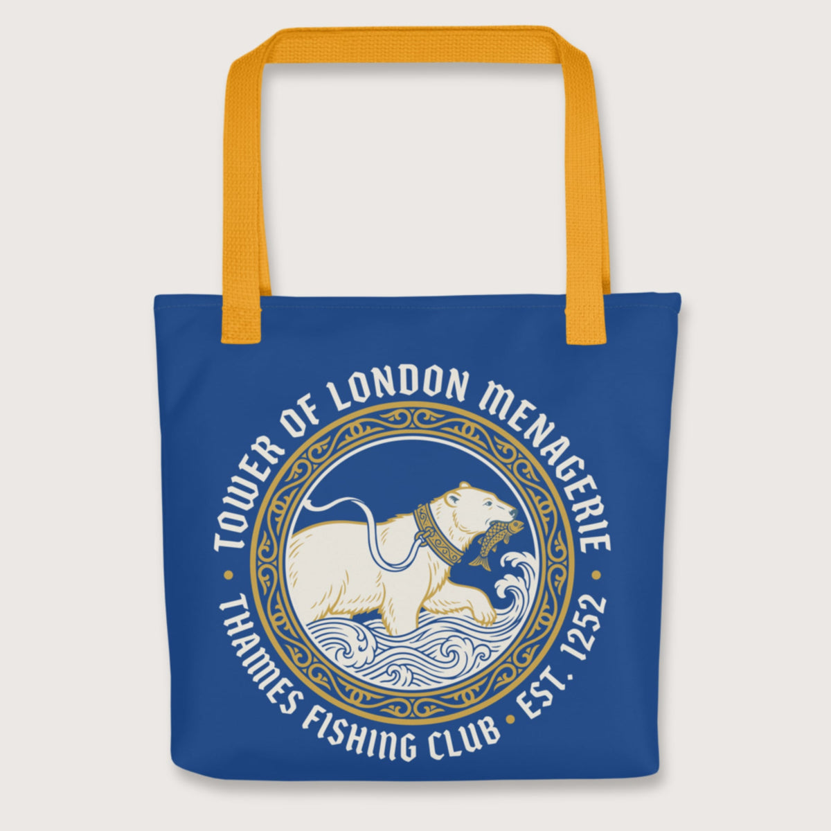 Yellow Tower Of London Menagerie Thames Fishing Club Bag - history buff gift by HistoHead