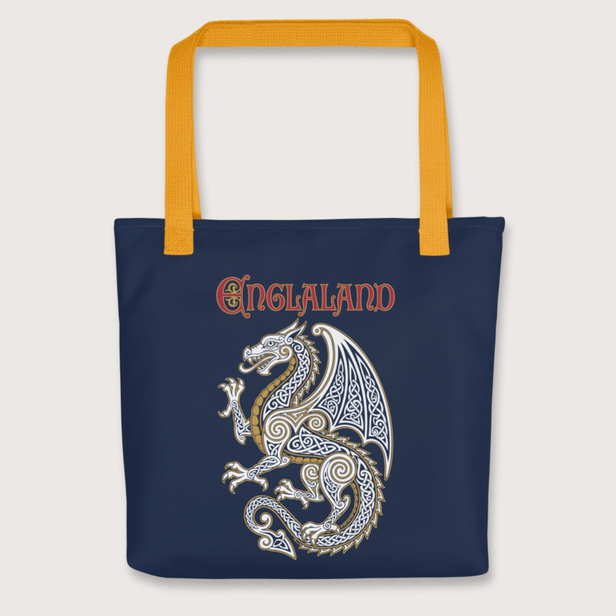 Yellow Englaland Dragon Bag - history buff gift by HistoHead