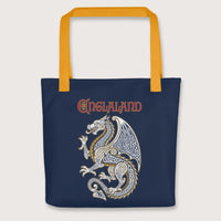 Yellow Englaland Dragon Bag - history buff gift by HistoHead