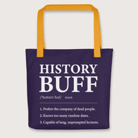 Yellow History Buff Definition Bag - history buff gift by HistoHead