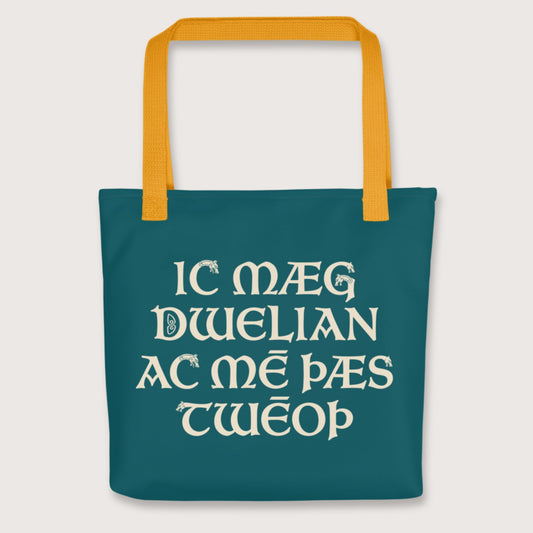 Yellow I May Be Wrong But I Doubt It in Old English Bag - history buff gift by HistoHead