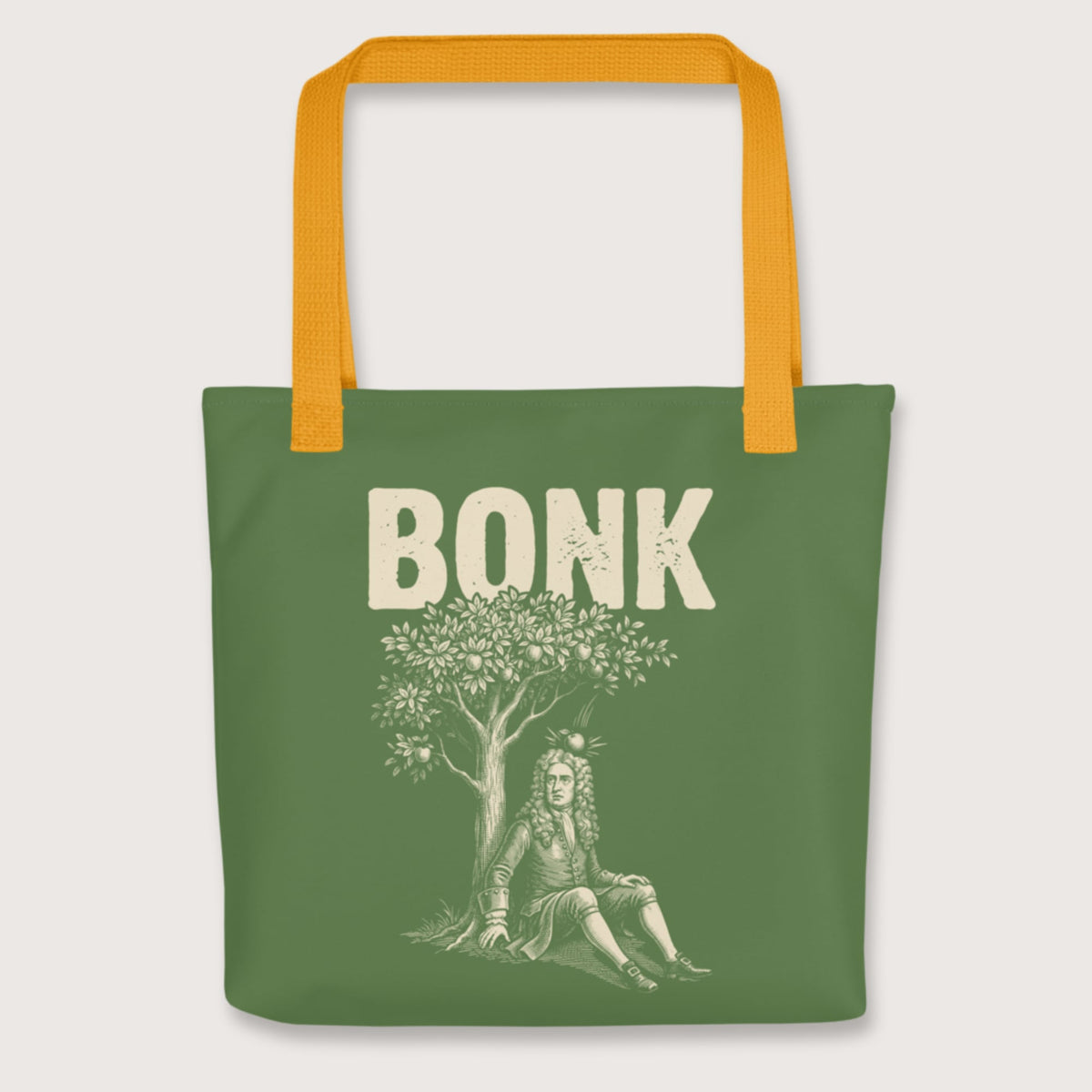 Yellow Newton Bonk Bag - history buff gift by HistoHead