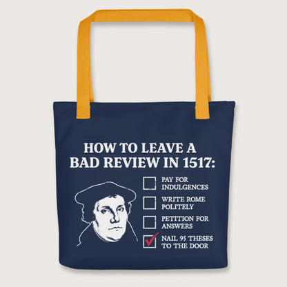 Yellow Martin Luther's Conflict Resolution Bag - history buff gift by HistoHead