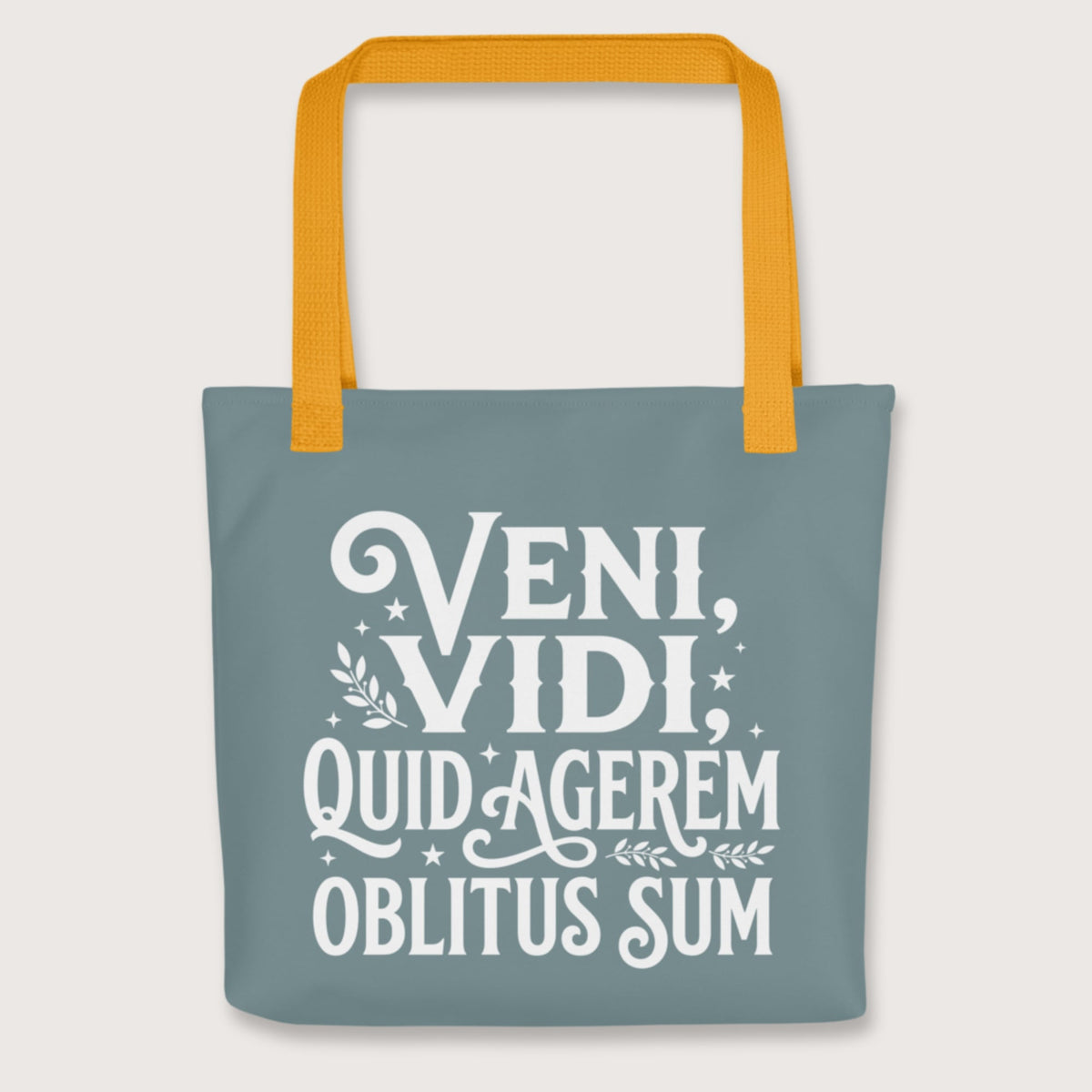 Yellow Latin I Came I Saw I Forgot I Was Doing Bag - history buff gift by HistoHead