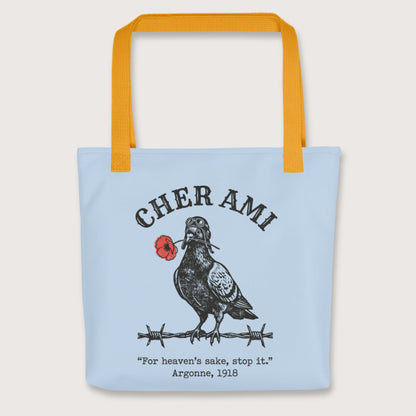 Yellow Cher Ami Bag - history buff gift by HistoHead