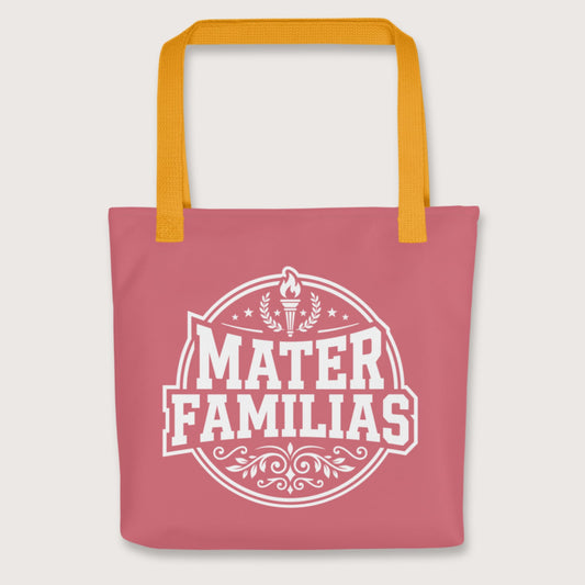Yellow Mater Familias Latin Bag - history buff gift by HistoHead
