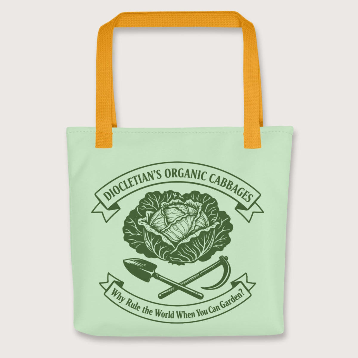 Yellow Diocletian's Cabbage Bag - history buff gift by HistoHead