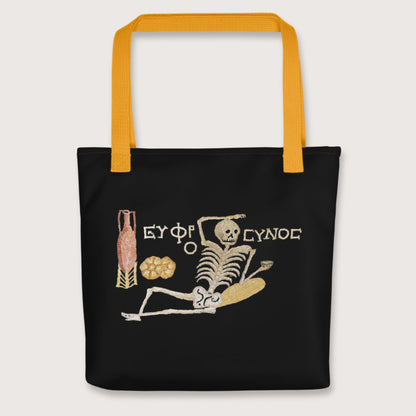 Yellow Skeleton Mosaic Bag - history buff gift by HistoHead