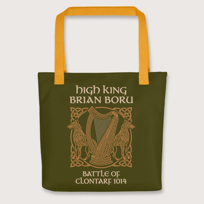 Yellow Brian Boru Bag - history buff gift by HistoHead